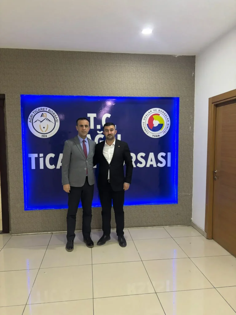 Ağrı Ziraat Bankası Müdürü Oruç’tan Ticaret Borsası Başkanı Yıldırım’a Ziyaret